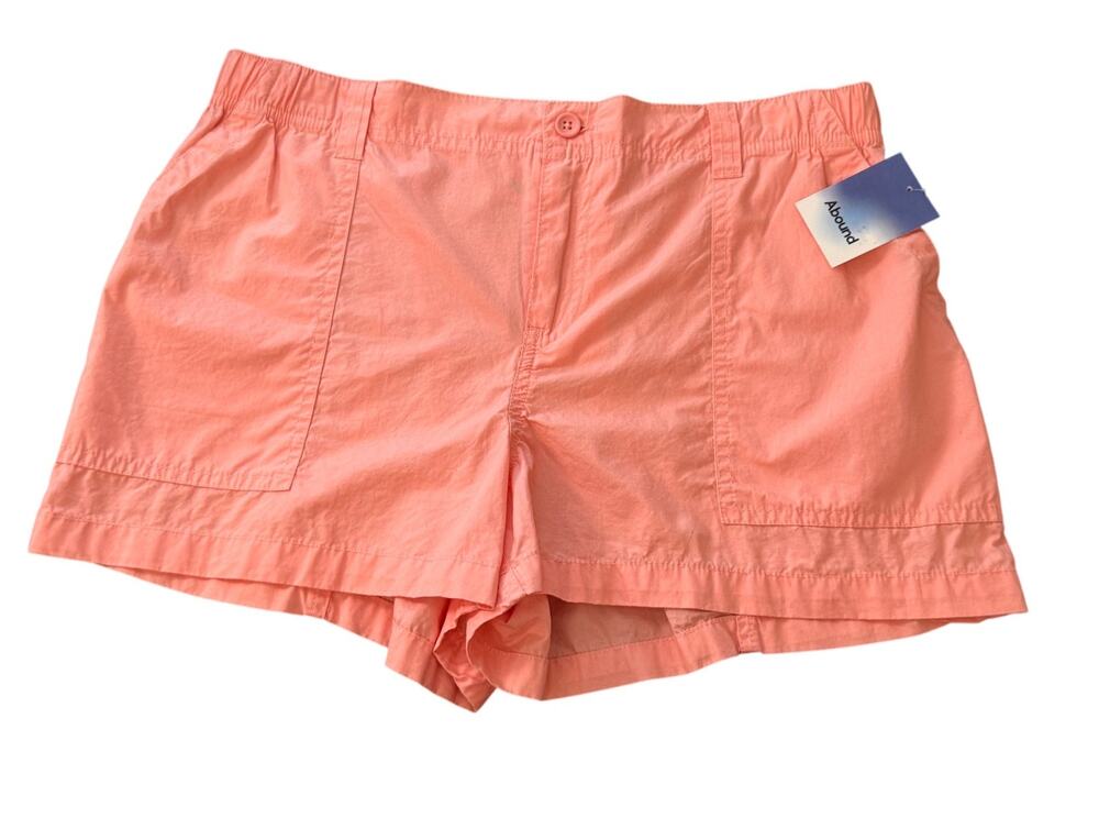 New ABOUND NORDSTROM Women's Coral Stretch Waist Comfort Utility Shorts Size M